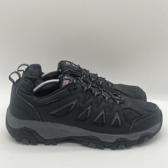 Mens Size 13 Skechers Terrabite Black Water Repellent Hiking Shoes 51844 - Picture 1 of 10
